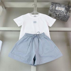 로에베 키즈 반팔 티셔츠 팬츠 셋업