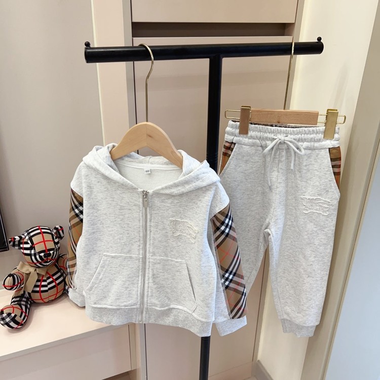 버버리 키즈 후드 집업 밴딩 팬츠 셋업