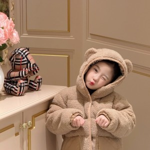 버버리 키즈 후드 패딩