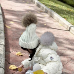 몽클레어 키즈 퍼 후드 패딩