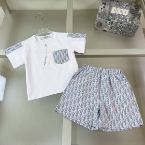 디올 키즈 오블리크 반팔 티셔츠 팬츠 셋업