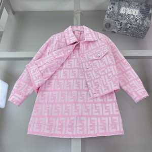 펜디 키즈 카라 자켓 원피스 셋업