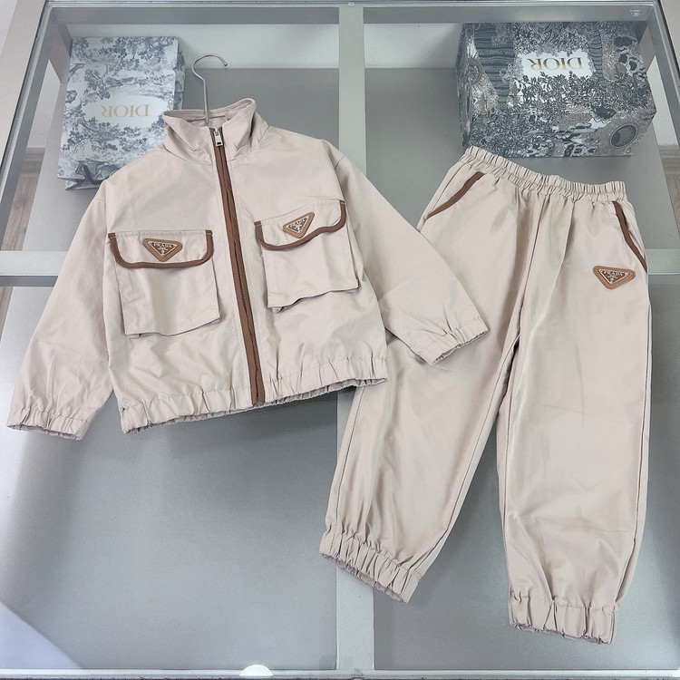 프라다 키즈 집업 밴딩 팬츠 셋업