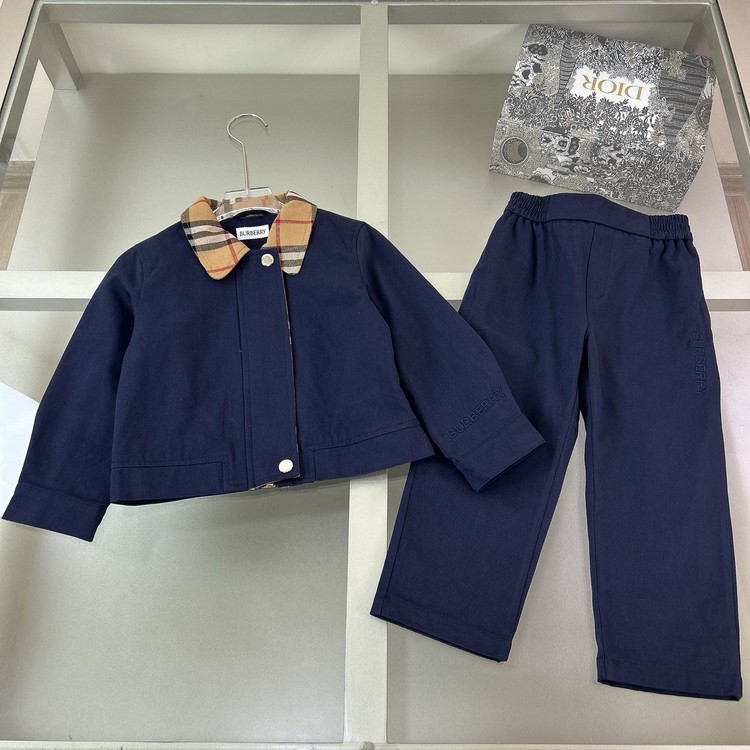 버버리 키즈 카라 자켓 밴딩 팬츠 셋업