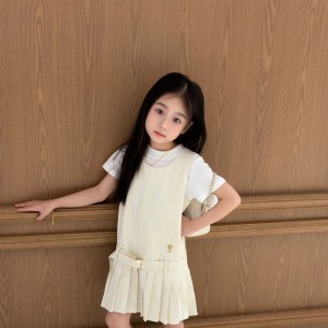 디올 키즈 셔링 원피스