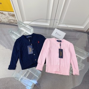 폴로 키즈 라운드 가디건