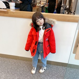 캐나다구스 키즈 퍼 후드 패딩