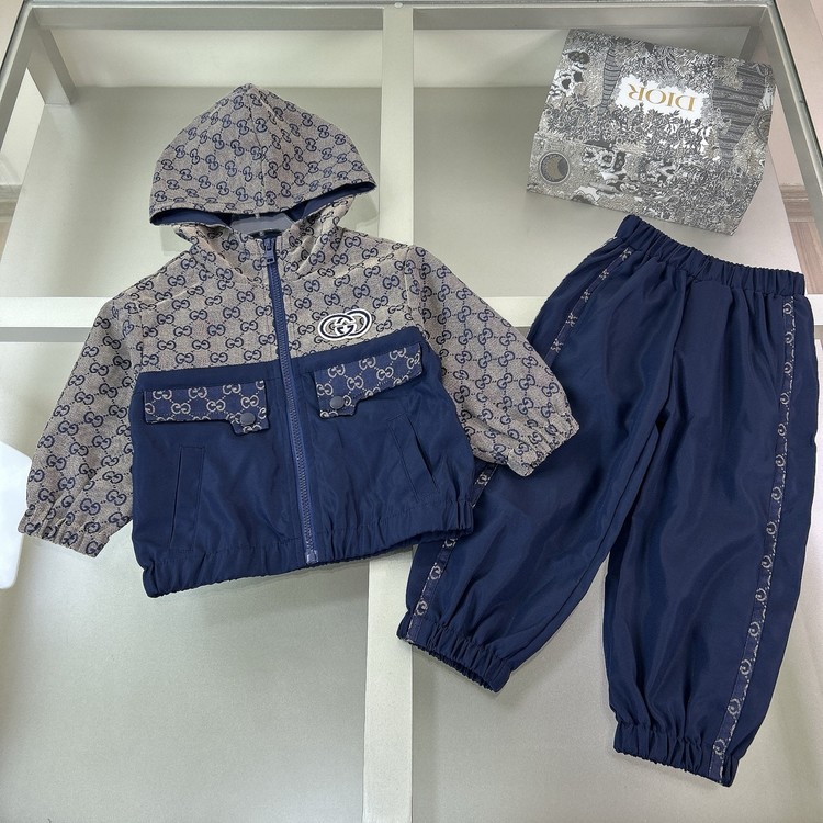 구찌 키즈 후드 집업 밴딩 팬츠 셋업