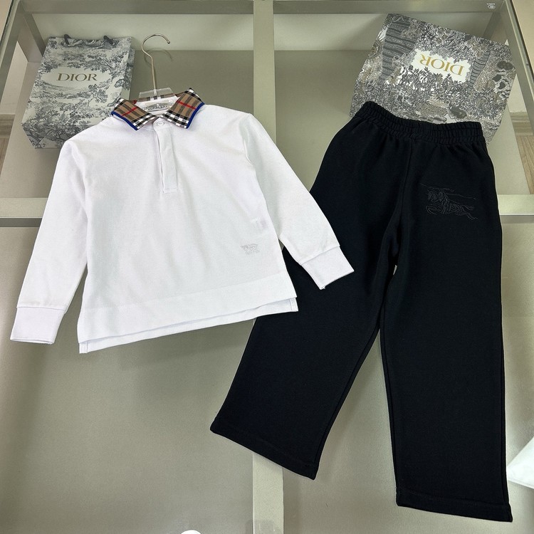 버버리 키즈 카라 티셔츠 팬츠 셋업