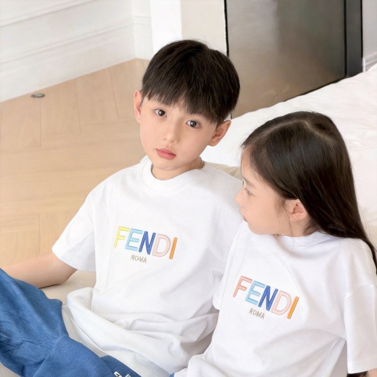 펜디 키즈 반팔 티셔츠