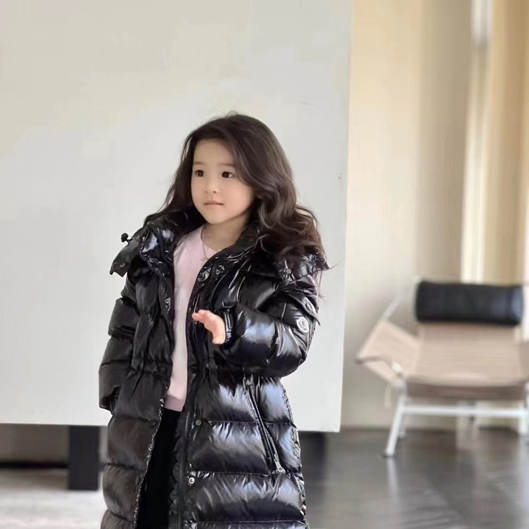 몽클레어 키즈 후드 롱 패딩