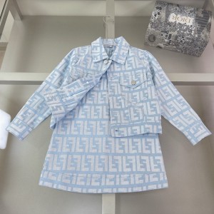 펜디 키즈 카라 자켓 원피스 셋업