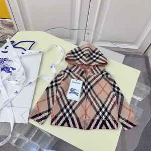 버버리 키즈 후드 니트 집업
