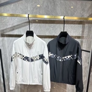루이비통 맨즈 다미에 팝 나일론 트래블 블루종 집업