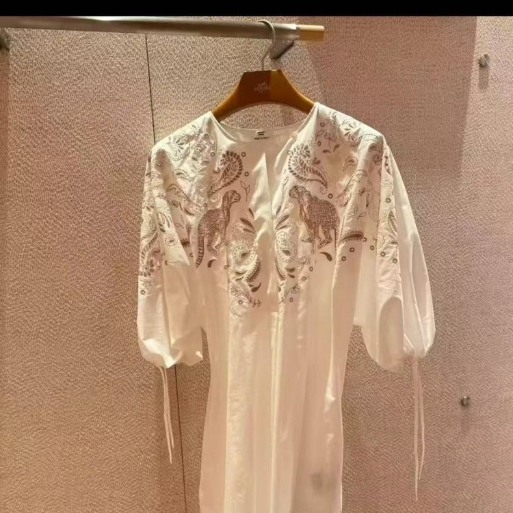 [고퀄] 에르메스 에스닉 퍼프 원피스