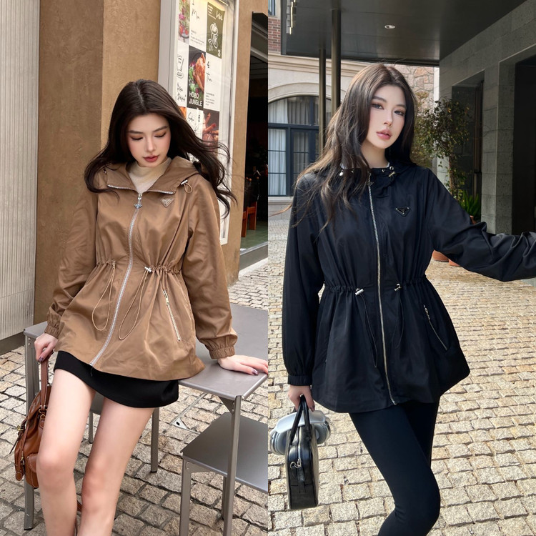 프라다 후드 스트링 바람막이