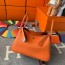 에르메스 린디백26 오렌지 은장 끌레망스 가죽