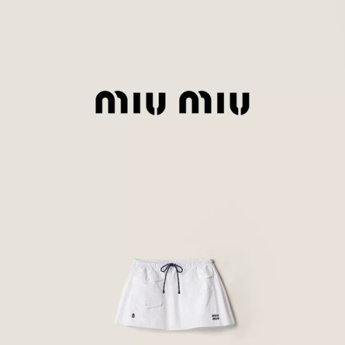 [고퀄] 미우미우 코튼 미니스커트