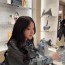 디올 러플 데님 블라우스 셔츠