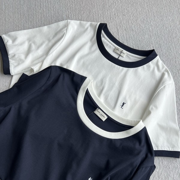 생로랑 배색 티셔츠 2컬러