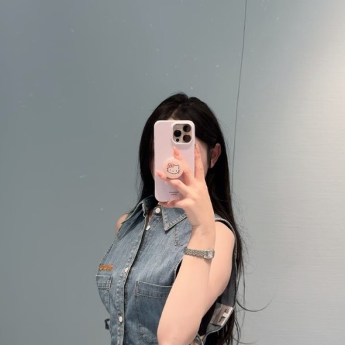 [고퀄] 샤넬 데님 크롭 민소매 셔츠