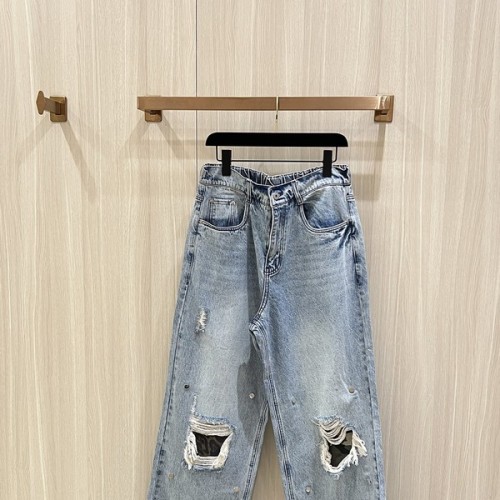 보테가베네타 맨즈 컷팅 데님 팬츠