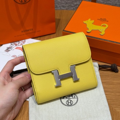 에르메스 콘스탄스 컴팩트 반지갑 에버컬러 (라임)