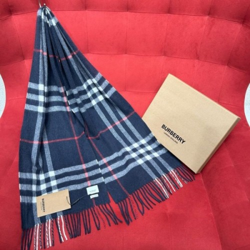 버버리 캐시미어 머플러 7 (네이비)