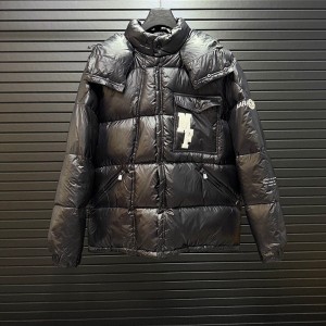 몽클레르 MONCLER 더블 브레스티드 아웃도어 보온 후드 남성 오리털 패딩 점퍼