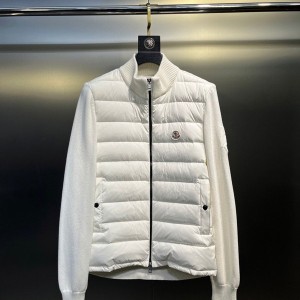 몽클레르 MONCLER 세련된 스탠드칼라 니트 코디 남성용 오리털 패딩 점퍼