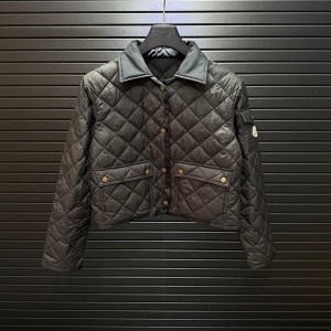 몽클레르 MONCLER 다이아몬드 체크 패션 빈티지 숏 여성 오리털 패딩 점퍼