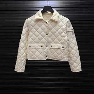 몽클레르 MONCLER 다이아몬드 체크 패션 빈티지 숏 여성 오리털 패딩 점퍼