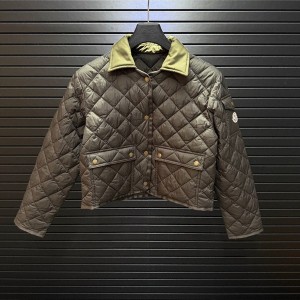 몽클레르 MONCLER 다이아몬드 체크 패션 빈티지 숏 여성 오리털 패딩 점퍼