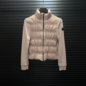 몽클레르 MONCLER 세련된 니트 조합 스탠드칼라 여성용 오리털 패딩 점퍼