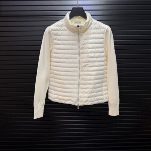 몽클레르 MONCLER 클래식 니트 조합 스탠드칼라 여성용 패딩 재킷