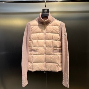 몽클레르 MONCLER 캐주얼패션 니트 조합 스탠드칼라 여성용 패딩 재킷