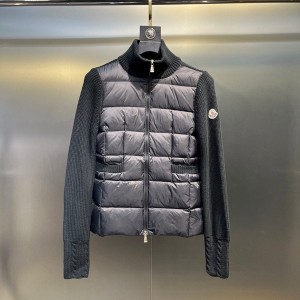 몽클레르 MONCLER 캐주얼패션 니트 조합 스탠드칼라 여성용 패딩 재킷