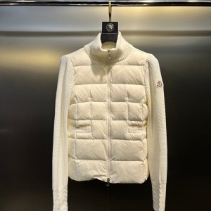 몽클레르 MONCLER 캐주얼패션 니트 조합 스탠드칼라 여성용 패딩 재킷