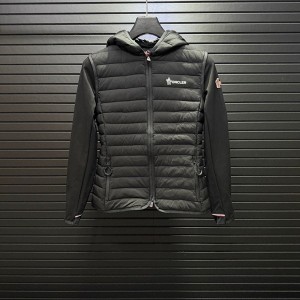 몽클레르 MONCLER 스키 시리즈 허리 라인 강조 니트 콤비 후드 여성용 패딩 재킷