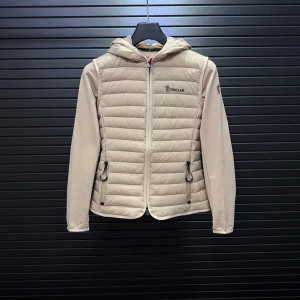 몽클레르 MONCLER 스키 시리즈 허리 라인 강조 니트 콤비 후드 여성용 패딩 재킷