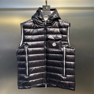 몽클레르 MONCLER 보온 일상 심플 후드 남성용 패딩 조끼