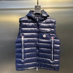몽클레르 MONCLER 보온 일상 심플 후드 남성용 패딩 조끼