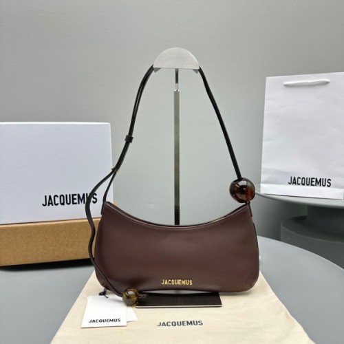 자크뮈스 르 비쥬 페를 숄더백 브라운 27*10.5cm