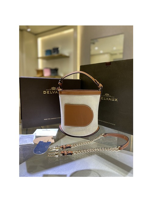 델보 미니 핀 버킷백